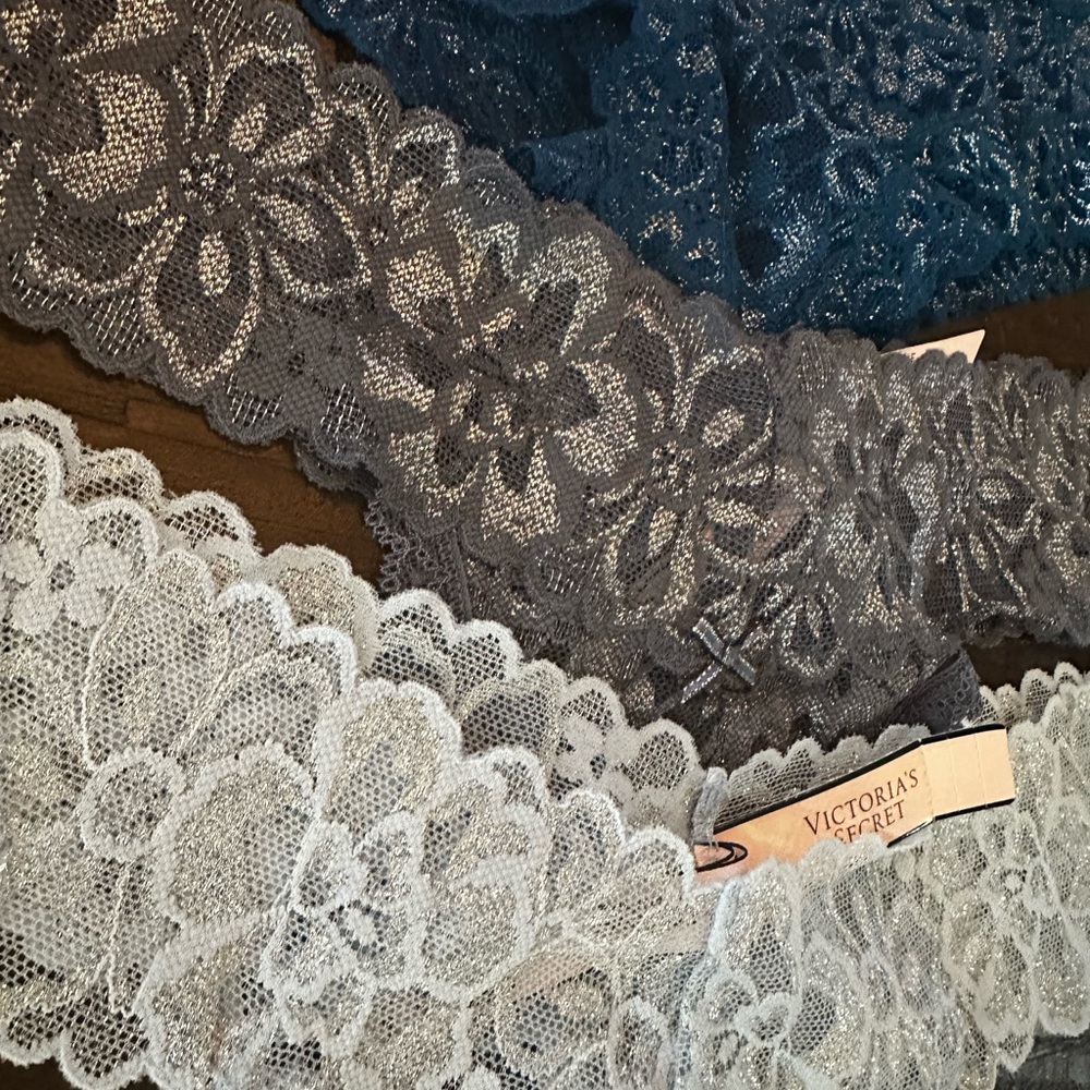 Victoria's Secret Lace Panty Bundle - 2 Thong, 1 Cheeky - Picture 2 of 2